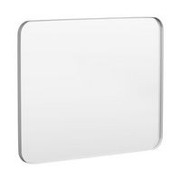 LOVMOR - Tempered Glass Rounded Rectangle Framed Wall-Mounted Bathroom Vanity Mirror - 40" x 32" ...