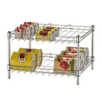 TRINITY - BASICS EcoStorage 2-Tier | Can Organizer Rack | 2-Pack | Chrome - Chrome
