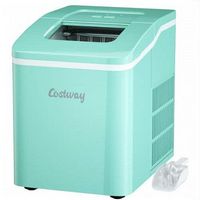 Costway - Portable Ice Maker Machine Countertop 26Lbs/24H Self-cleaning w/ Scoop - Green