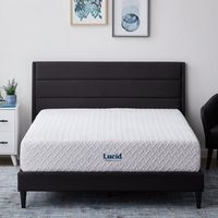 Lucid Comfort Collection - 12-inch Medium-Plush Gel Memory Foam Mattress-King - White