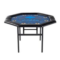 Barrington 48-in Poker Table with Folding Legs and Drink Holders for 8 Players Perfect for Game R...