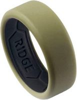 The Ridge Wallet - 8MM SILICONE RING SET - Matte Olive - Size 10 - Olive