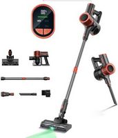 JIGOO - C200 Cordless Vacuum Cleaner with 350W Motor & 23KPa Suction, Lightweight Stick Vac for C...