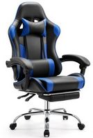 Bestier - Gaming Chair - PU Leather Fixed up Armrest Comfy Lumbar Support Ergonomic Arm Chair Wit...