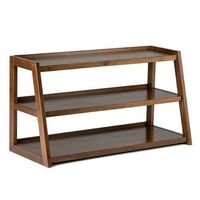 Simpli Home - Sawhorse TV Stand for Most TVs Up to 53&quot; - Medium Saddle Brown