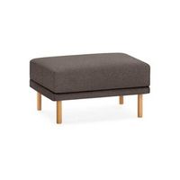 Burrow - Contemporary Range Ottoman - Heather Charcoal