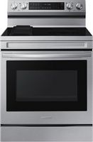 Samsung - Smart Freestanding Electric Range 6.3 cu. ft. with Air Fry, Convection+, and Griddle - ...
