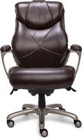 La-Z-Boy - Cantania Bonded Leather Executive Office Chair - Coffee Brown