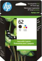 HP - 62 2-Pack Standard Capacity Ink Cartridges - Black/Tri-color