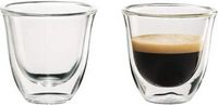 De%27Longhi - 3 oz Espresso Double Wall Thermal Glasses - Set of 2 - Glass/Transparent