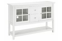 Walker Edison - Transitional TV Stand / Buffet for TVs up to 55" - White