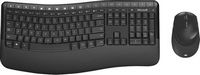 Microsoft - Comfort Desktop 5050 Ergonomic Full-size Wireless Keyboard and Mouse Bundle - Black