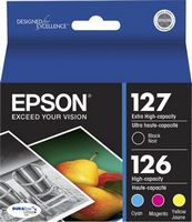 Epson - 127 4-Pack High Capacity Ink Cartridges - Black/Cyan/Magenta/Yellow