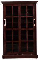 SEI Furniture - Sliding-Door Media Cabinet - Espresso