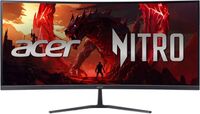 Acer - Nitro ED340CUR Gaming 34” 1500R 21:9 Curved QHD 120Hz 1ms FreeSync Premium Gaming Monitor ...