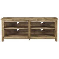 Walker Edison - Modern Wood Open Storage TV Stand for Most TVs up to 65" - Barnwood