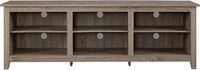 Walker Edison - Modern Open 6 Cubby Storage TV Stand for TVs up to 78" - Driftwood