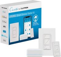 Lutron - Caseta Wireless Smart Lighting Dimmer Switch Starter Kit - White