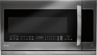 LG - 2.2 Cu. Ft. ExtendaVent 2.0 Over-the-Range Microwave with Sensor Cooking - Black Stainless S...