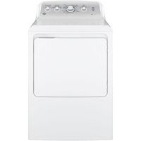 GE - 7.2 Cu. Ft. 4-Cycle Electric Dryer - White on White with Silver