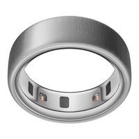 Oura Ring 4 - Smart Ring - Size Before You Buy with Oura Ring 4 Sizing Kit - Size 10 - Brushed Si...