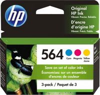 HP - 564 3-Pack Ink Cartridges - Cyan/Magenta/Yellow