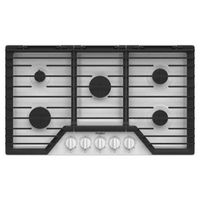 Whirlpool - 36" Built-In Gas Cooktop with 5 Burners and EZ-2-Lift Hinged Cast-Iron Grates - White