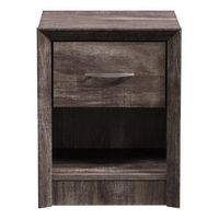 CorLiving - Newport 1 Drawer Nightstand - Brown Washed Oak