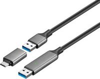 Insignia™ - 6 ft. USB 3.0 File Transfer Cable for Windows / Mac Computers - Black
