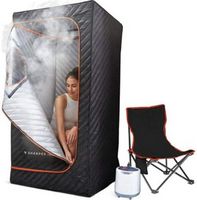 Sharper Image - Steamer Sauna Portable Spa, Includes 2.4L Steam Generator, Folding Chair, and Com...