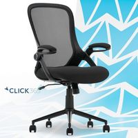 Click365 - Flip Mid-Back Mesh Office Chair - Black