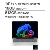 HP - OmniBook 5 - Copilot+ PC - 14" 2K OLED Touch-Screen Laptop - Snapdragon X Plus 2025 - 16GB M...