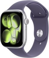 Apple Watch Series 11 (GPS+Cellular) 46mm Aluminum Case with Purple Fog Sport Band - M/L - Silver...