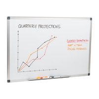 Mind Reader - Dry Erase Magnetic White Board, Wall Mount with Eraser Marker Shelf, Office, 35.5"L...