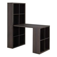 OSP Home Furnishings - 48&quot; Desk and Dual Bookcase - Mocha