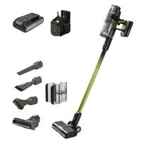 Greenworks - 24 Volt Stick Vacuum with 4ah Battery, Attachments, &amp; Charger - Green