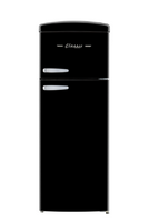 Unique Appliances - Classic Retro 7.5cu.ft Compact Top Freezer Refrigerator - Midnight Black