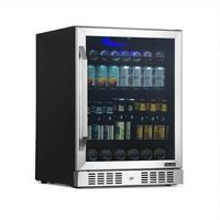 NewAir - 24” 177-Can Built-In Beverage Cooler with Precision Digital Thermostat and Adjustable Sh...