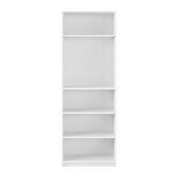 CorLiving - Teo Collection 5-Tier Floor-Standing Bookcase - White