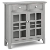 Simpli Home - Acadian Entryway Storage Cabinet - Fog Grey