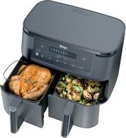 Ninja - Foodi 6-in-1 10-qt. XL 2-Basket Air Fryer with DualZone Technology &amp; Smart Cook System - ...