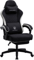 GTPlayer - Ergonomic Gaming Chair with Breathable Fabric - Black