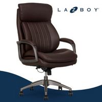 La-Z-Boy - Nova Executive Vegan Leather Office Chair with Air Lumbar Technology - Brown