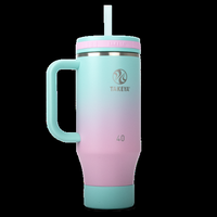 Takeya - 40-oz. Straw Tumbler with Handle - Ombre Dream