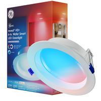 Cync - Reveal Smart LED Wafer Downlights, Color Changing, 6in, 1pk - Full Color