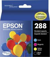 Epson - 288 4-Pack Ink Cartridges - Black/Cyan/Magenta/Yellow