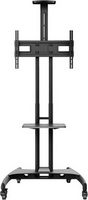 Kanto - Mobile TV Stand for Most Flat-Panel TVs Up to 65&quot; - Black
