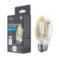 Cync - Decorative Smart LED Light Bulbs Medium Base (2 Pack) - Soft White - White