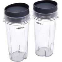 Ninja - 16 oz. Single Serve Cups with Lids (2-Pack) - Clear