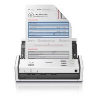 Brother - ADS-1300 Compact Duplex Desktop Scanner with Single Pass Double-Sided Scanning - White